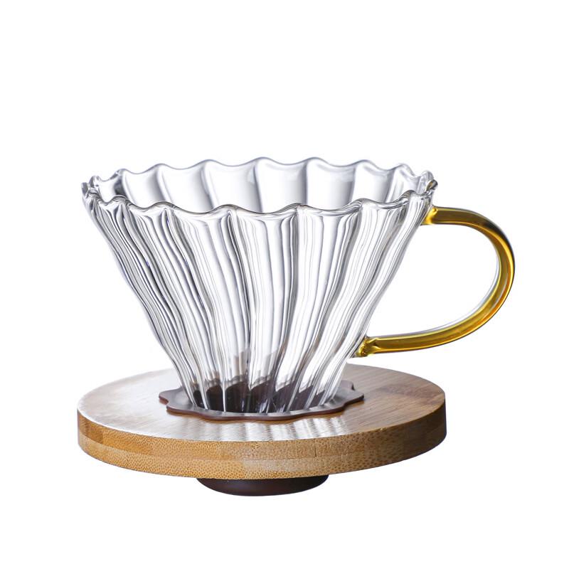 TLXT High Borosilicate Glass Pour Over Coffee Filter Cup