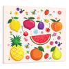 SZKLANY PANEL DO KUCHNI 65x60 Owoce