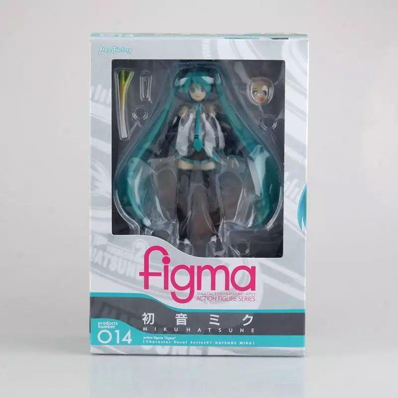New 15cm Hatsune Miku Anime Girl Figure Figma 014 Virtual Singer Miku Joint Movable Model Statue Kids Toys Doll Collection Gifts