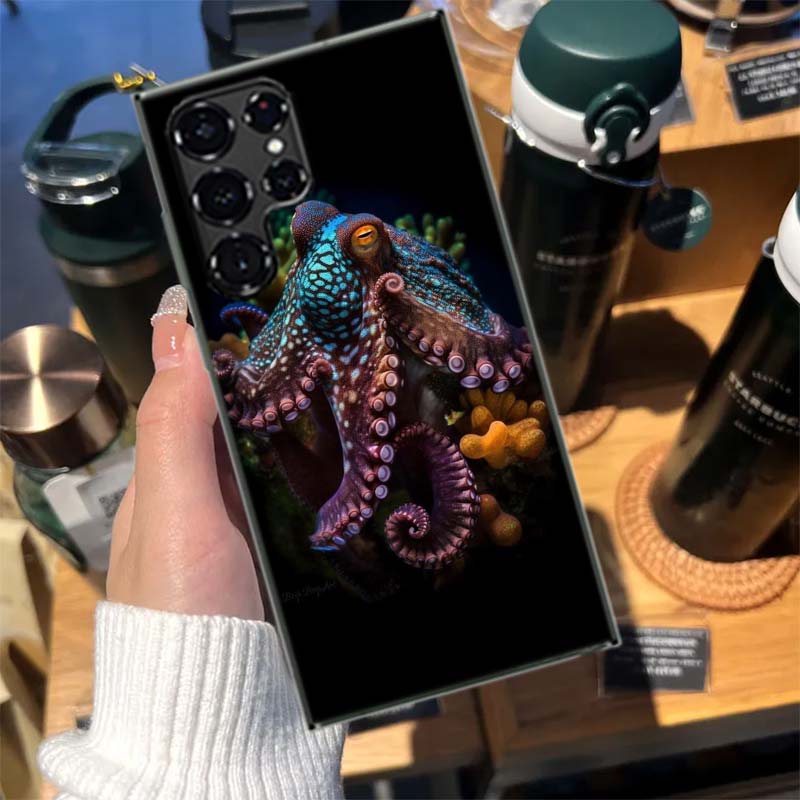 This is a Big Octopus Cases Phone Case for Samsung Galaxy S26 Ultra S25 Edge S24 S23 FE S21 Plus S20 S22 Cover TPU Capa Shell Sh
