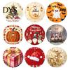 Seasonal Home Decoration 35.4" Christmas Tree Skirt, Round Mat with Vibrant Holiday Prints for Party Decor Decorations and Decor, Durable Xmas