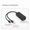100Mbps1000Mbps Gigabit POE Splitter 48V To 5V PoE To TYPE-C Splitter Active PoE Splitter  Cameras