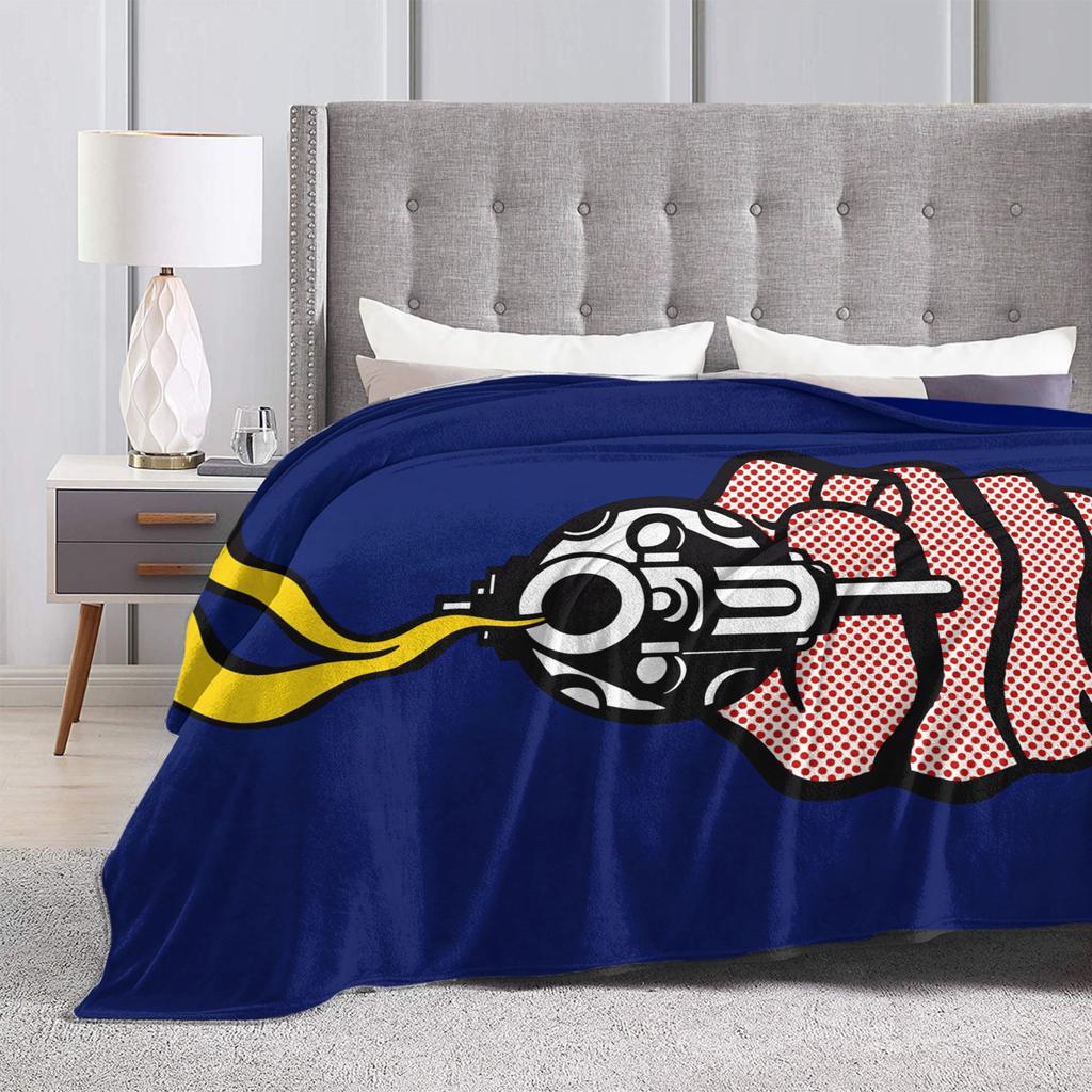 Roy Lichtenstein Pop Art Blanket  Soft Warm Graphic Plush Bedding Throws For Outdoor Travel Office Flannel Bedspread Bed Cover