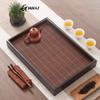 GIANXI Home And Kitchen Tea Tray Portable Dishes For Tea Ta Kawi Bamboo Rectangle Wooden Tray For Chaban Tea Table Serving Trays