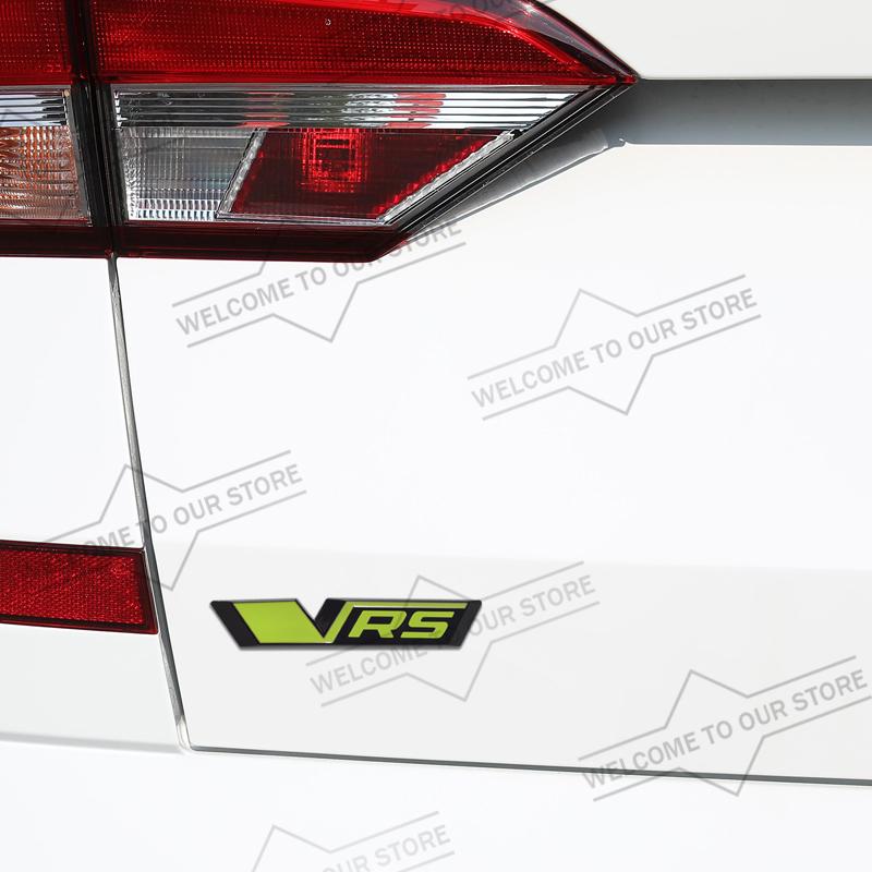 xnapd1 Car Styling New VRS Emblem Body Trunk 3D Metal Grille Badge Stickers Decal For Octavia Enyaq RS Elroq Kushaq Citigo Superb Scala