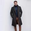2025 European Men's Woolen Mid-Length Single-Breasted Fashion Overcoat