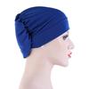 Women Small Solid Color Soft Knotted Night Sleep Beanie Bonnet Chemo Hat Cover