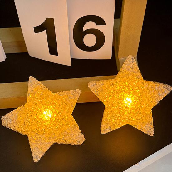 Handgehaltene LED-Leuchte Sternförmiges Nachtlicht Weicher Warmer Schein Tanz-Requisite für Kinderparty Aufführung Foto-Dekoration