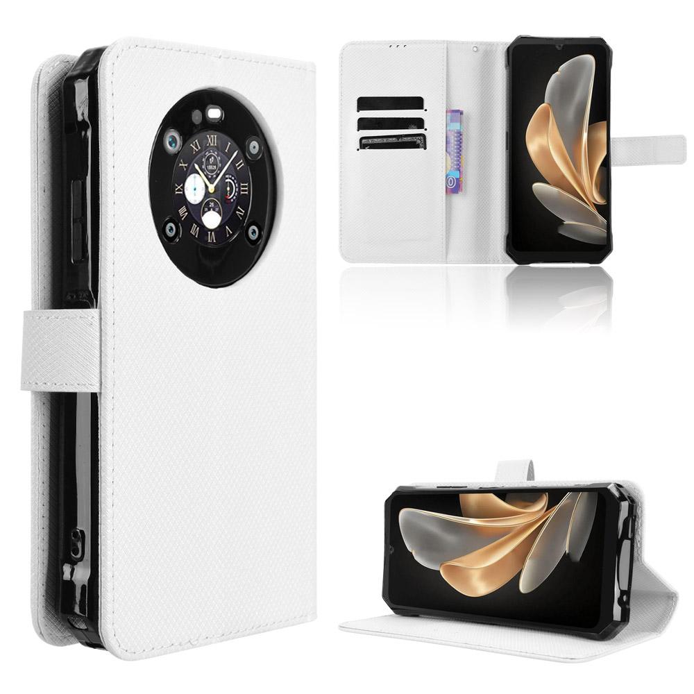 Dla FOSSiBOT F109 5G Skórzane etui portfelowe ze smyczą Tekstura diamentowa Pokrowiec na telefon