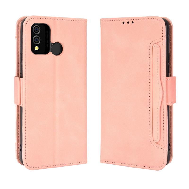 BLU J9L Leather Case: Multi-Card Slot Flip Protective Skin-Feel Cover