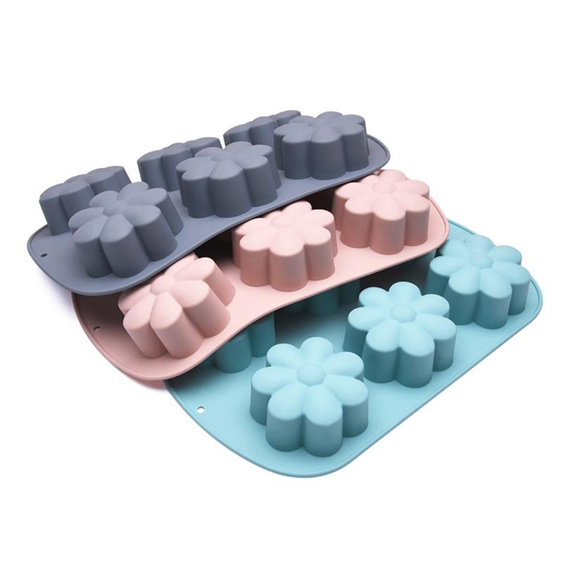 6-Hole Silicone Cake Mold, Heart-Shaped Silicone Mold, Diy Cake And Chocolate Baking Tool, Ice Cube Mold.