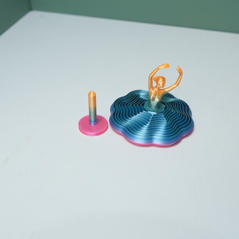 Enhance Focus with 3D Printed Rotating Ballerina Fidget Toy Perfect for Stress Relief