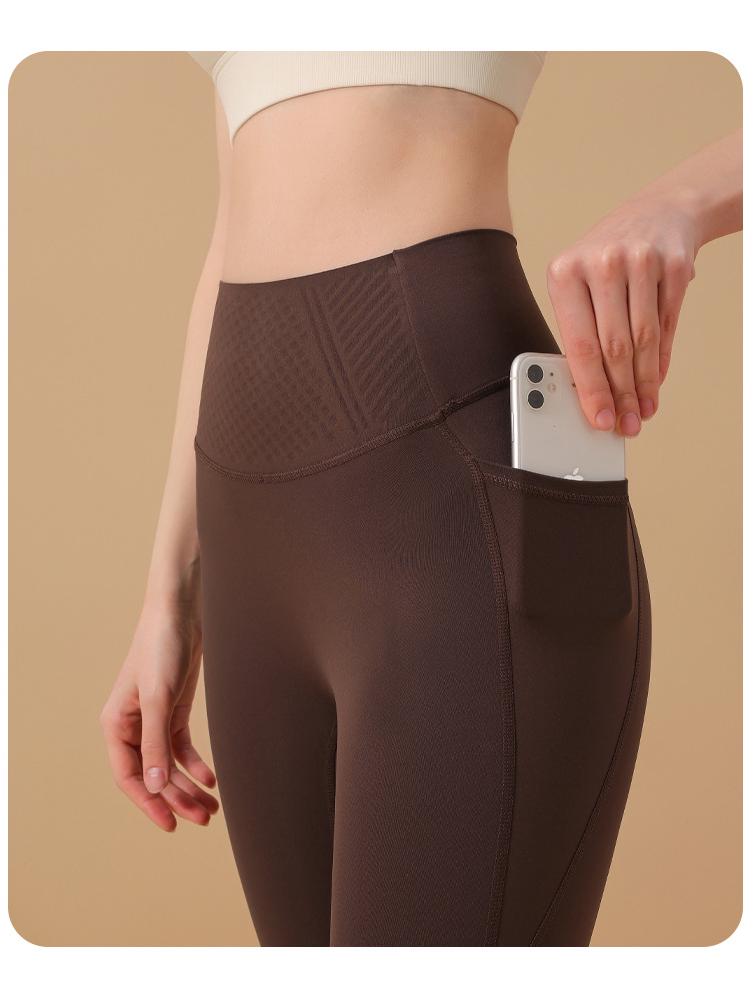 Cross-Border Slimming Yoga Pants: Tummy Control, Hip Lift, Nude-Feel, High Waist, Anti-Roll Edge Fitness Pants for Women