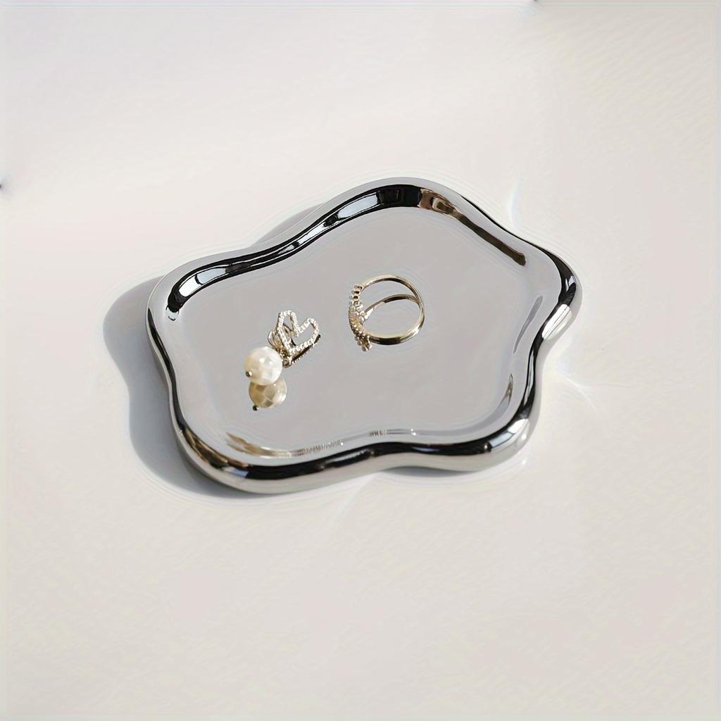 1 Stück Keramikschmuckschale, Wolkenform Schmuckschale Kosmetiktisch-Organizer-Schale für Schmuck, Ring-Schmuckschale, Schlüsselablage Schmuckhalter