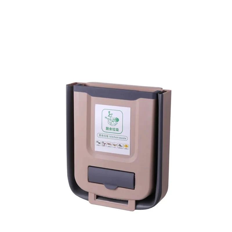 Hanging Trash Bin Foldable Storage Garbage Counter Cabinet Wall Mounted Can Camping Portable Caravan Motorhome Car Garbage bags 2229₽