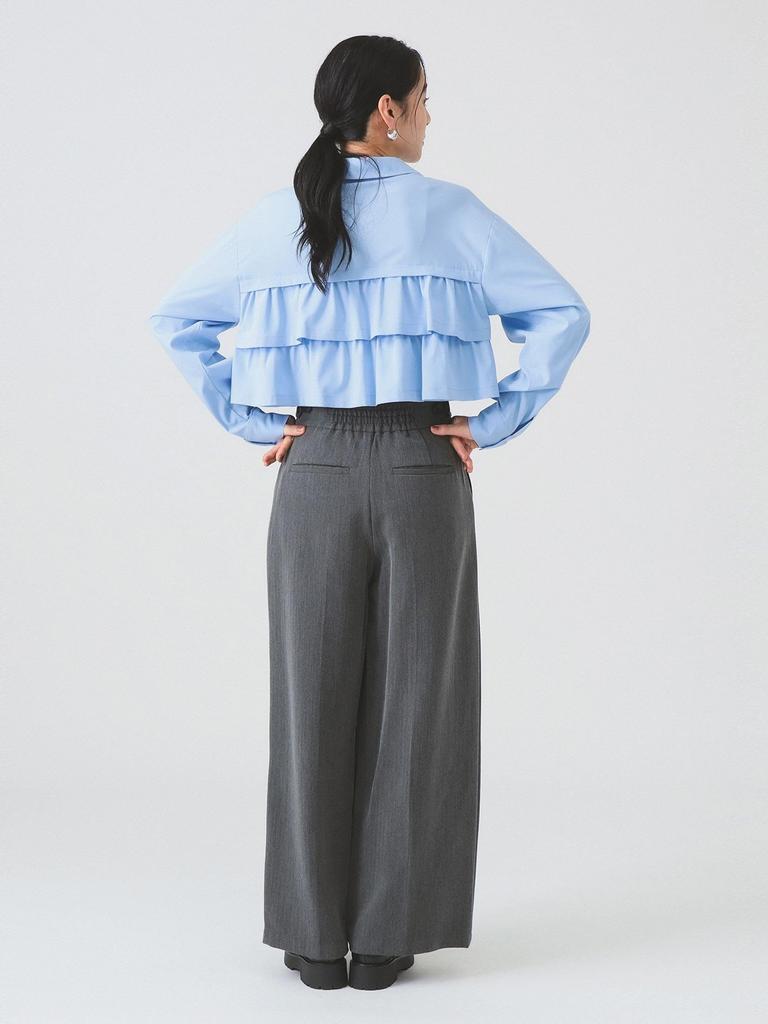 Ray Beams Damen Stufen-Cropped-Shirt, Größe L/S, Einheitsgröße, Blau