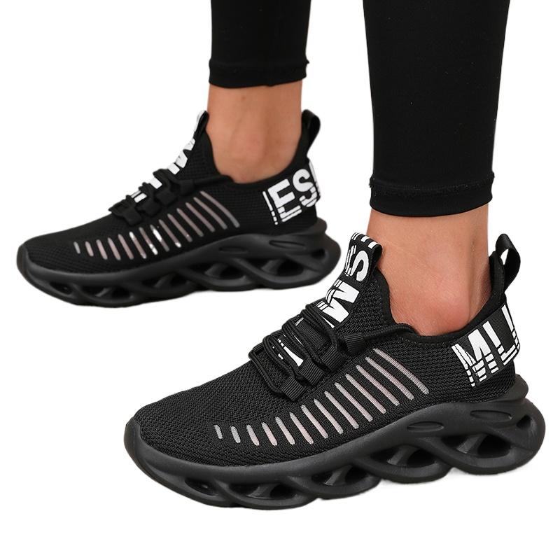 

Women S Fashion Sneakers Lightweight Non Slip Breathable Running Shoes Lace Up Fashion Hollow Out Casual Fitness Exercise Shoes 36