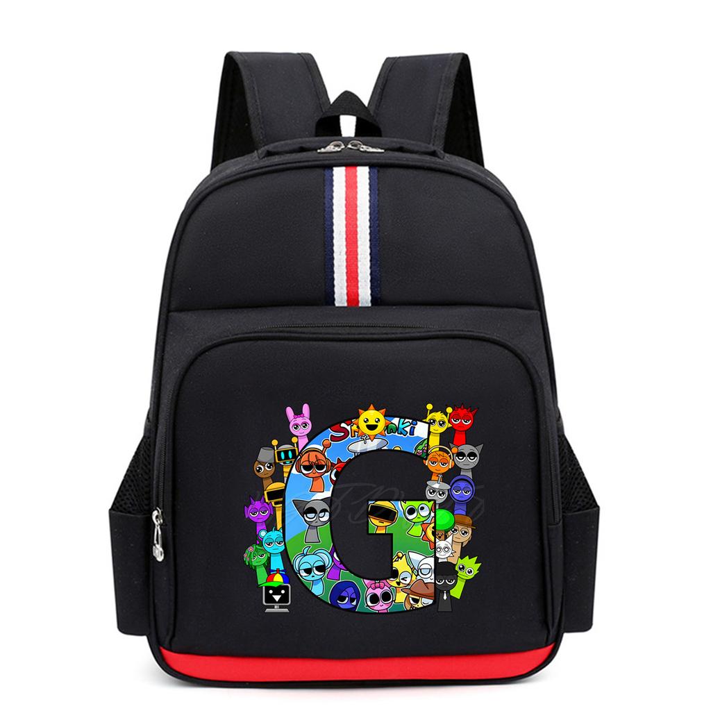 New School Style Primary School Students Large-capacity Schoolbag, Letter Printing Cartoon Trend Children's Versatile Backpack