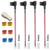 Kiligen Micro2 Fuse Tap Kit with Wiring Harness, 6 Micro2 Blade Fuses (5A/10A/15A) and 1 Fuse Puller, Automotive Flat Type Fuse Holder