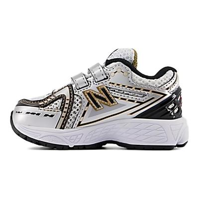 1906 Hook And Loop Cushioning Durable Low Top Walking Shoes Baby Shoes Gold Silver IV1906RA