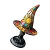 Gothic Halloween Night Light Witch Hat Lamp Handcrafted Resin Decor Mysterious Gothic Charm Ambient Glow