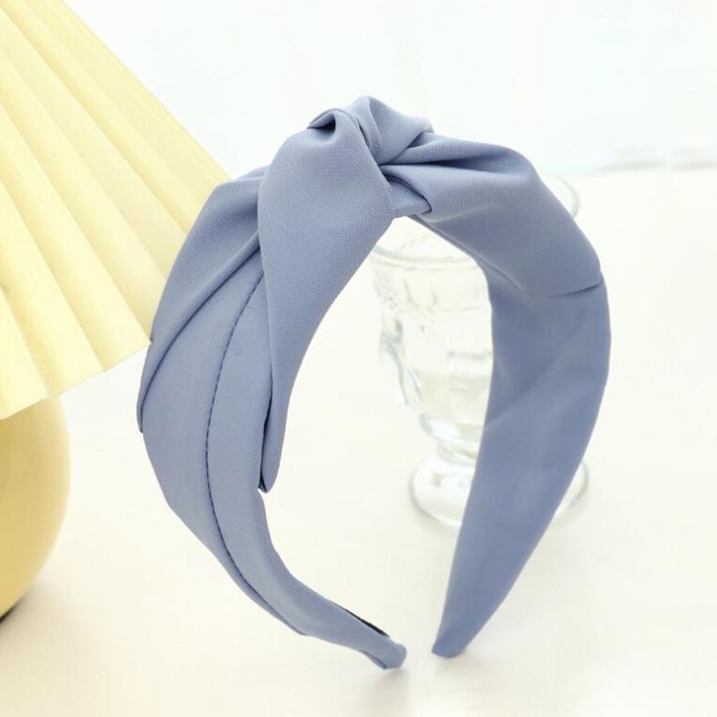 PROLY Nouvel Accessoire de Cheveux Tendance pour Femmes Bandeau Large Turban Nœud Croisé Décontracté Bandeau Couleur Unie Accessoire de Cheveux pour Adulte