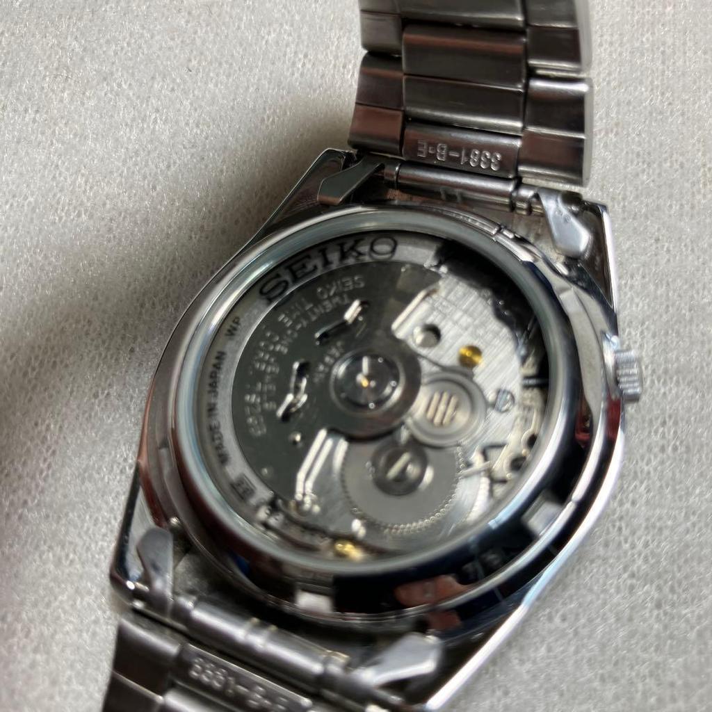 Used [Working Item] SEIKO5 7S26-03B0 Back Skeleton English/Arabic Characters