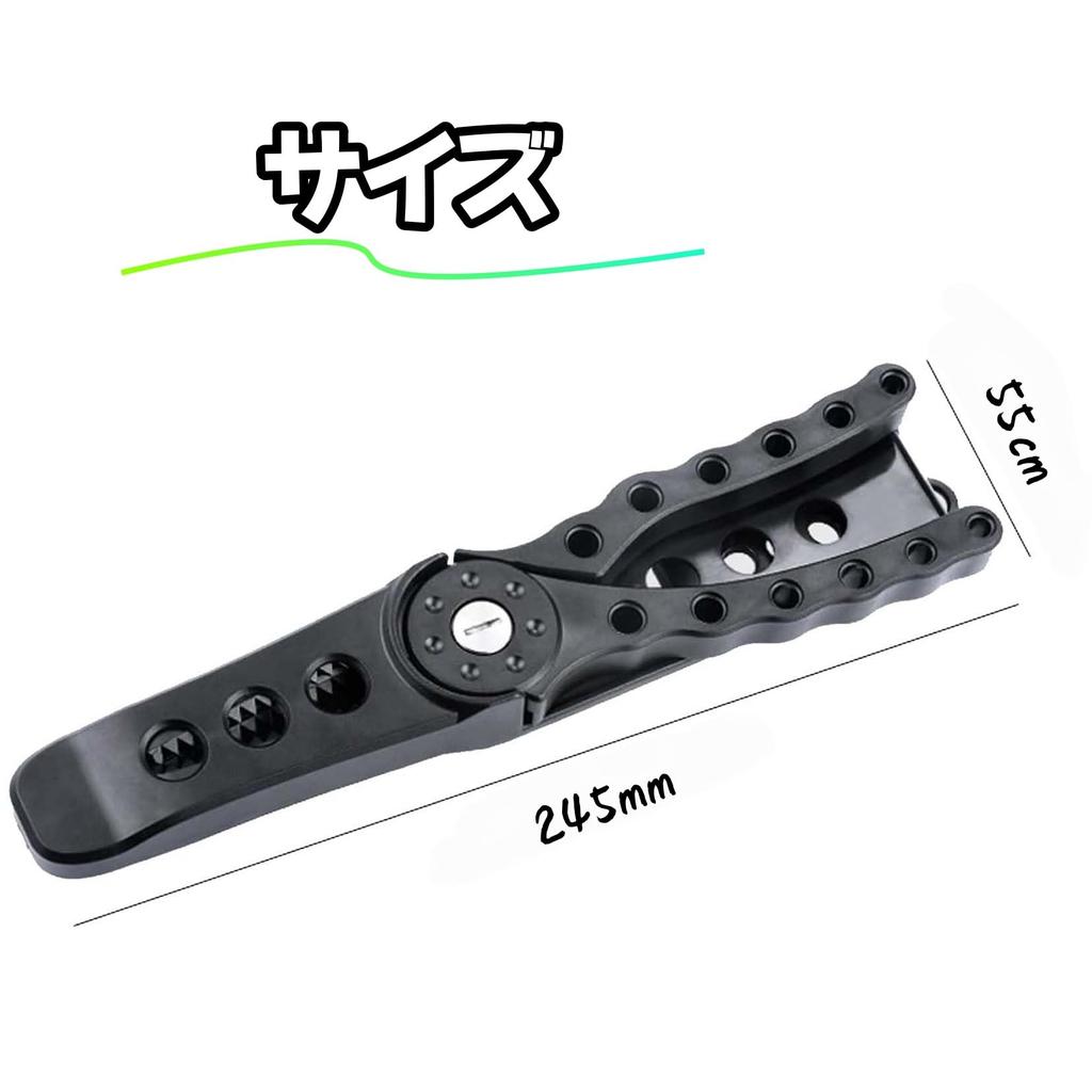 Tibemi Fish Alligator Fish Easy To Fish Grabber with Safety Fishing Gear for Salt and Freshwater Fish Black Catcher, Grip, Grip, Tooth-Shaped Design,