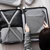 6PCS Travel Compressed Packing Cubes Travel  Storage Organizer Set with Shoe Bag Mesh Visual Luggage Portable Lightweight Suitcase Bag