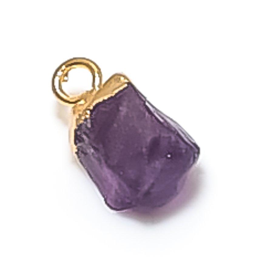 

Натуральный Аметист Необработанный Драгоценный Камень 925 Стерлинговое Серебро Ювелирный Кулон 0.59 U9I23