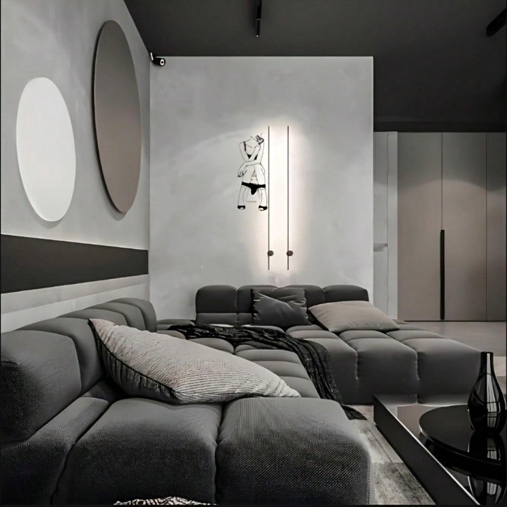 1 szt. Abstrakcyjny obraz kobiety - Metalowa rzeźba ścienna znak. Nadaje się do dekoracji w gospodarstwach wiejskich, na werandach, w salonach i pokojach.