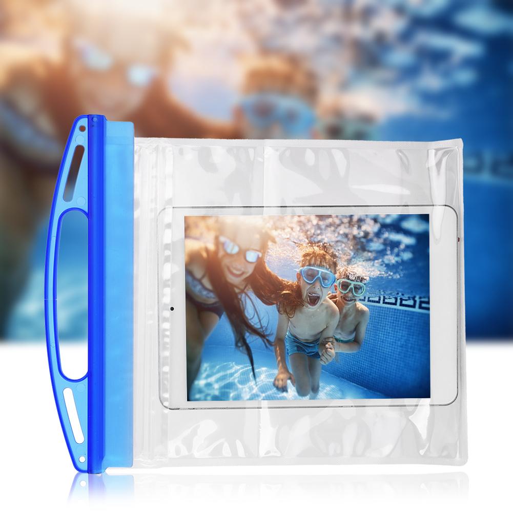 Plastic Outdoor Tablet Computer Waterproof Case Cover Carrying Bag Pouch for Diving Swimming