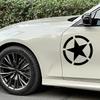 Autocollants de Voiture en Vinyle Réfléchissant Design Étoile à Cinq Branches Militaire Armée pour Vitre Arrière Porte Autocollants Véhicule Style Rétro Style de Voiture