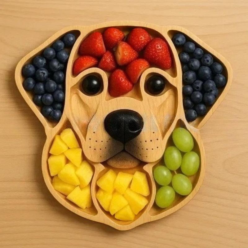 Dog Themed Charcuterie Platter Party Home Fruit Dish Storage Dish Divided Food Dish Home Desktop Decoration Dish Fun Dog Dish