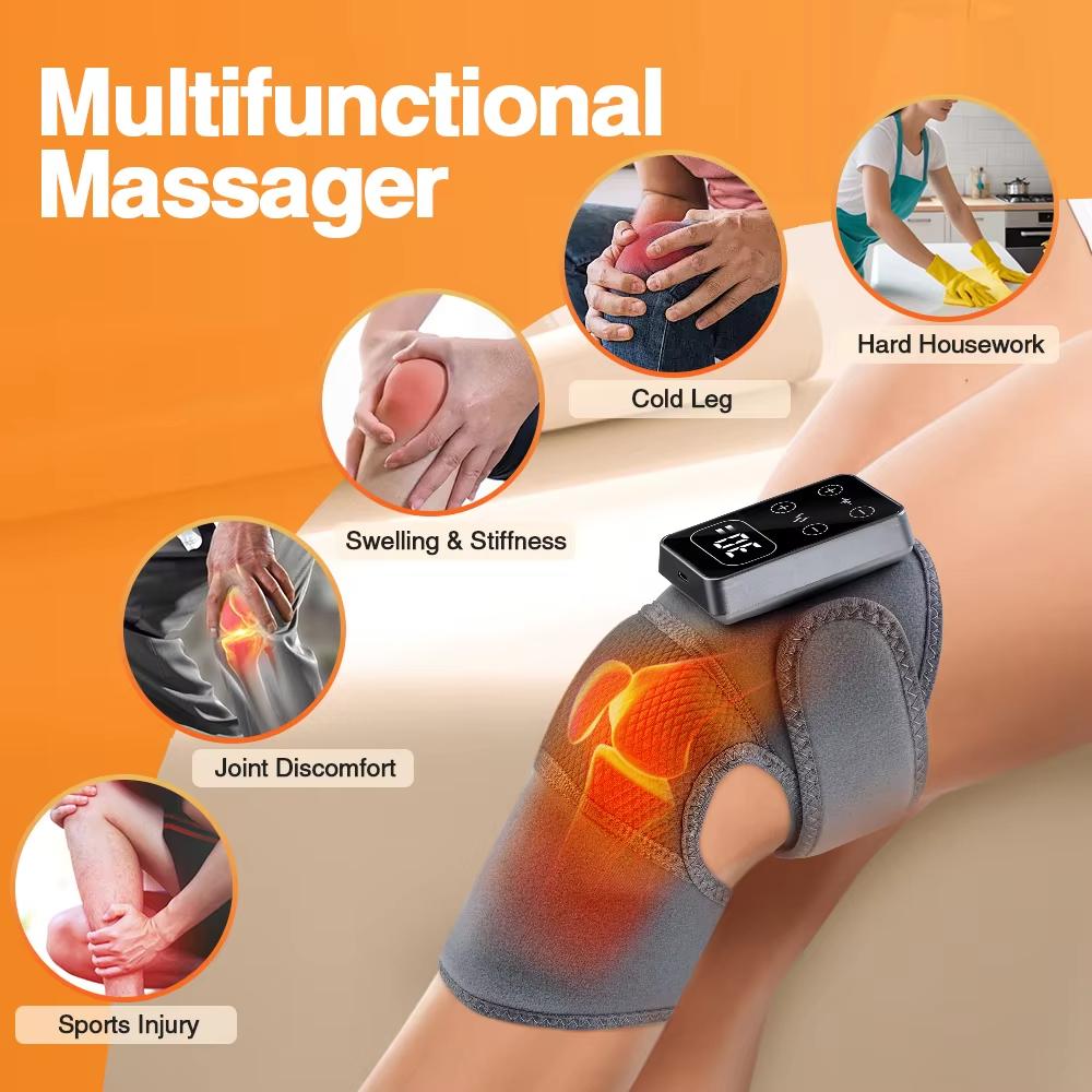 Electric Knee Massager With Heat Vibration Shoulder Elbow Massage Knee Support Massage Health Care Electric Heated Knee Brace