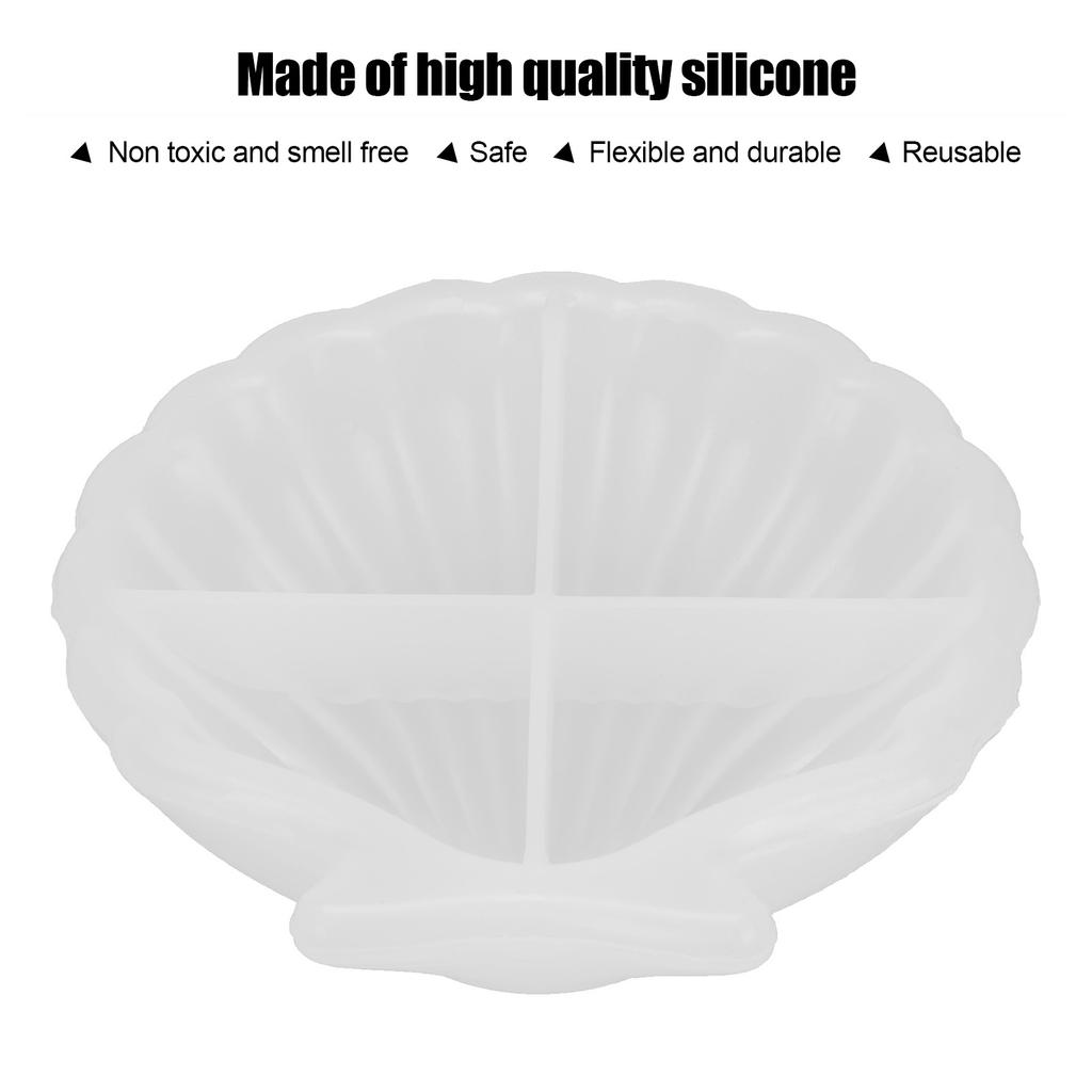 Muschel Schmuckablage Form Muschel Silikon Aufbewahrungsplatte Form für DIY Basteln Heimdekoration