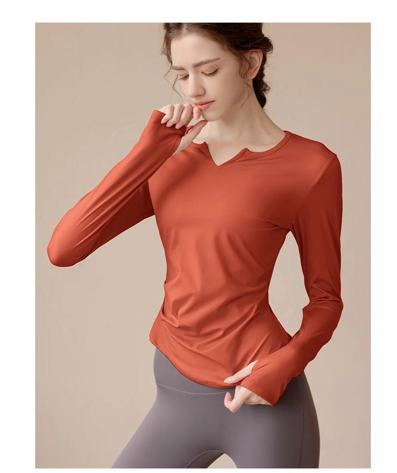 Slimming Yoga Suit Set: Women's V-Neck Quick-Dry Sports Top & Tight Training Pants