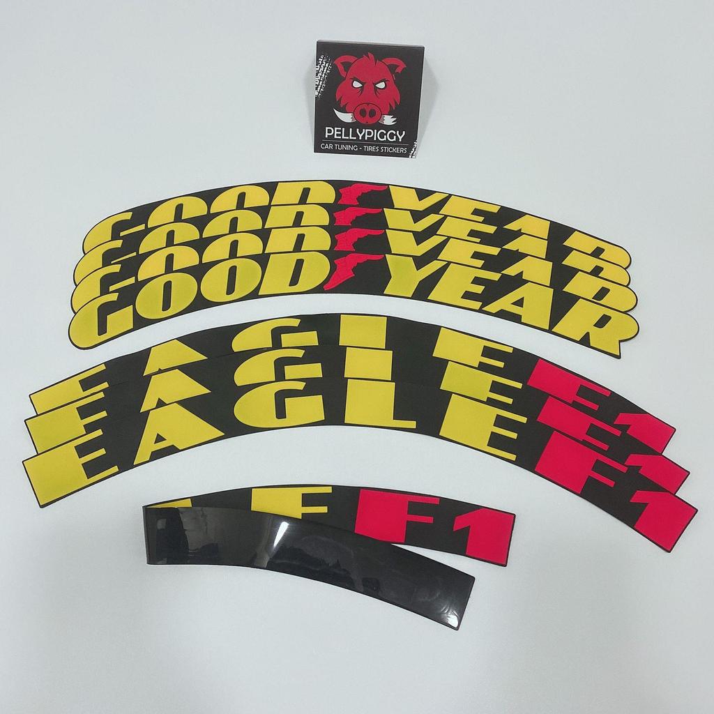 One-Piece Reflective 3D PVC Tire Letter Sticker - Personalized Car Modification