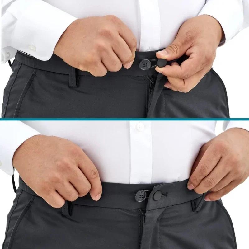 1 pezzo Bottone Estensore Pantaloni Estensore Vita Flessibile per Pantaloni Jeans Neri Pantaloni Gravidanza Gonna Bottone Allunga