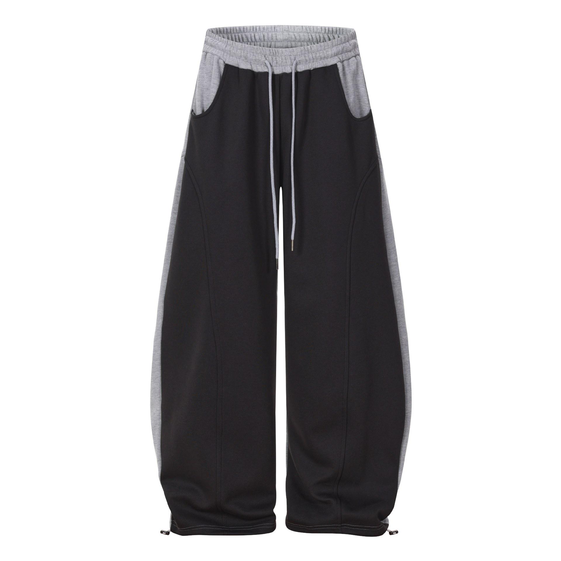 2026 Spring American Retro Star Print Wide-Leg Casual Pants for Men & Women Medium