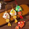 Spring Festival Pony Embroidered Pendant Tassel Car Hanging Ornaments  Festive Accessory
