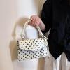 Yogodlns Korean Style Polka Dot Shoulder Bag Casual Crossbody Small Square Bag Fashion Trendy Handbag Women Work Shoulder Bag