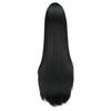 Black Wig 100CM/40 Inches Long Synthetic Wigs Heat Resistant Halloween Carnival Costume Cosplay Straight Hair