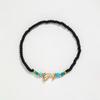 Bohemian style colorful rice beads mixed with little dolphin beach women's anklet