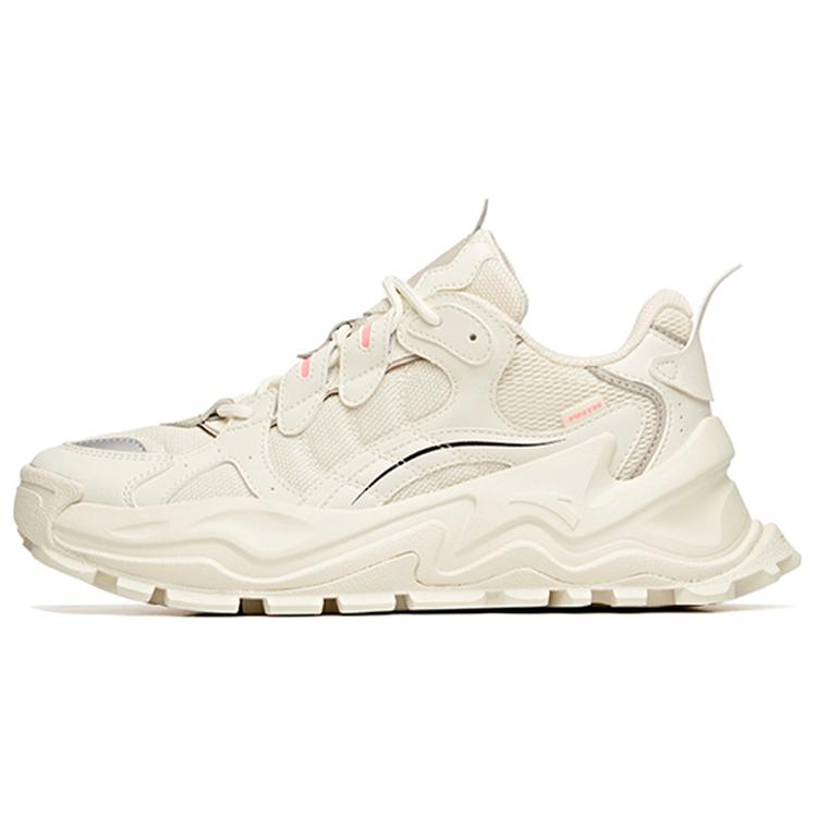 New ANTA Hot Chunky Sneakers Women's Low top Light Beige White 922028881-1