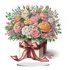 2D/Flat Flower DIY Diamond Painting Desktop Ornaments Kit 5D DIY Diamond Art Tabletop Decorations for Home Office Desktop Decor