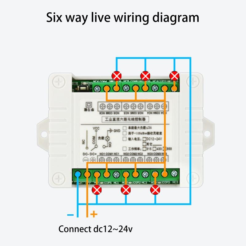 Wireless Remote Switch,1000M Meters Long Distance,DC 12V/24V Relay RF Remote Control Switch for Garage/Gate/Motor/Li