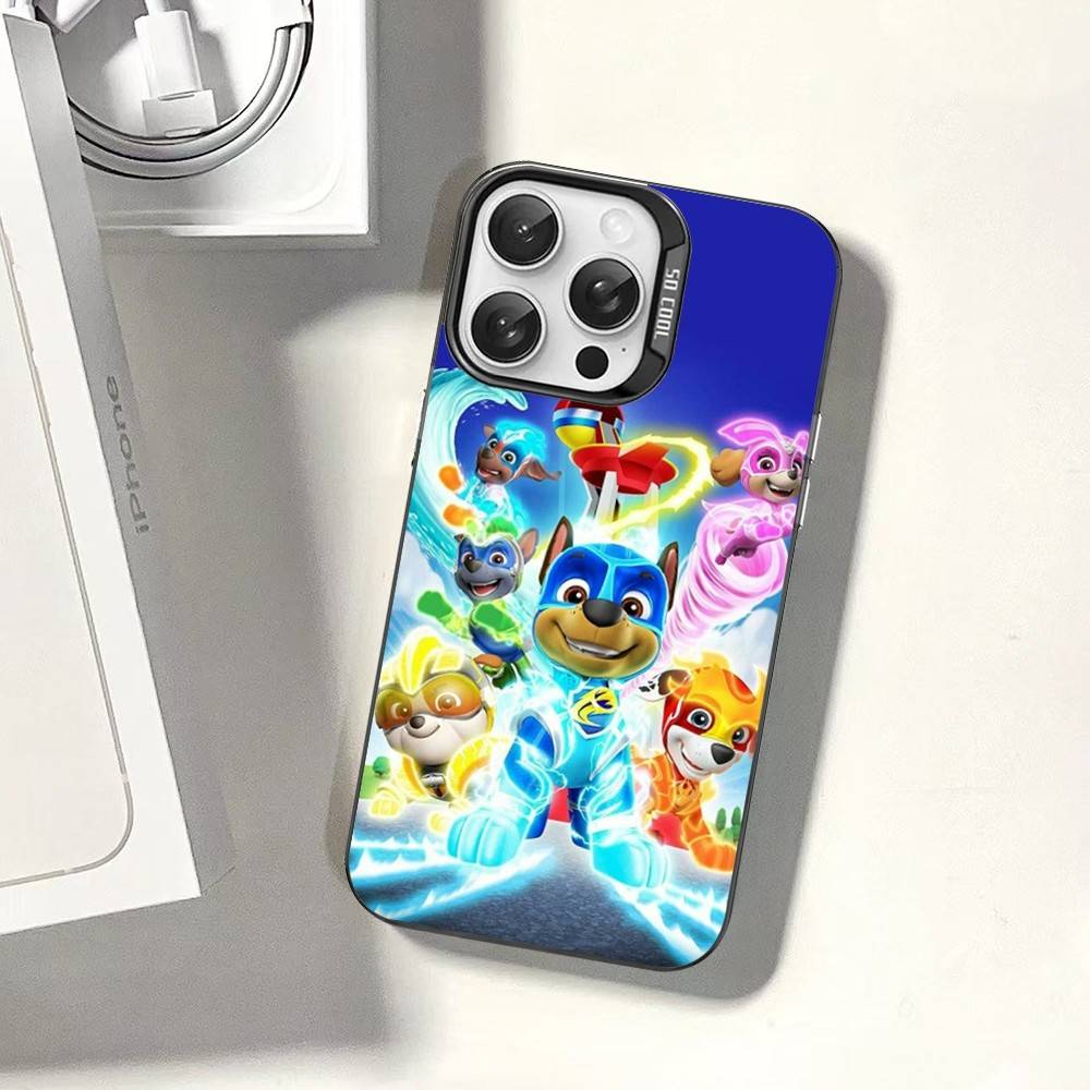 Cute Cartoon P-paw Anime P-patrol Color Phone Case For IPhone 17 16 15 14 13 12 11 Pro Max Plus Pro Shell