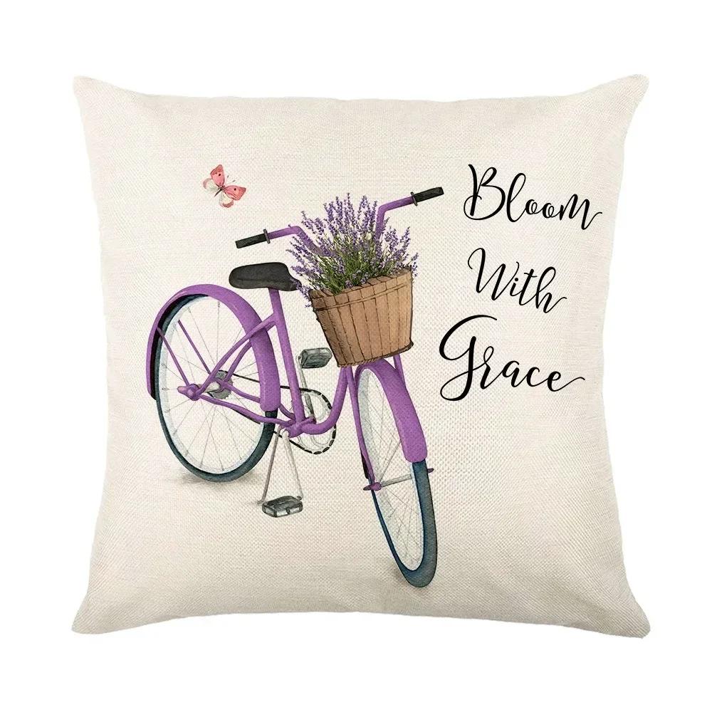 Vintage Poster Lavender Print Collection Polyester Pillowcase Pillowcase Pillowcase Home Decor Lathe Bedding
