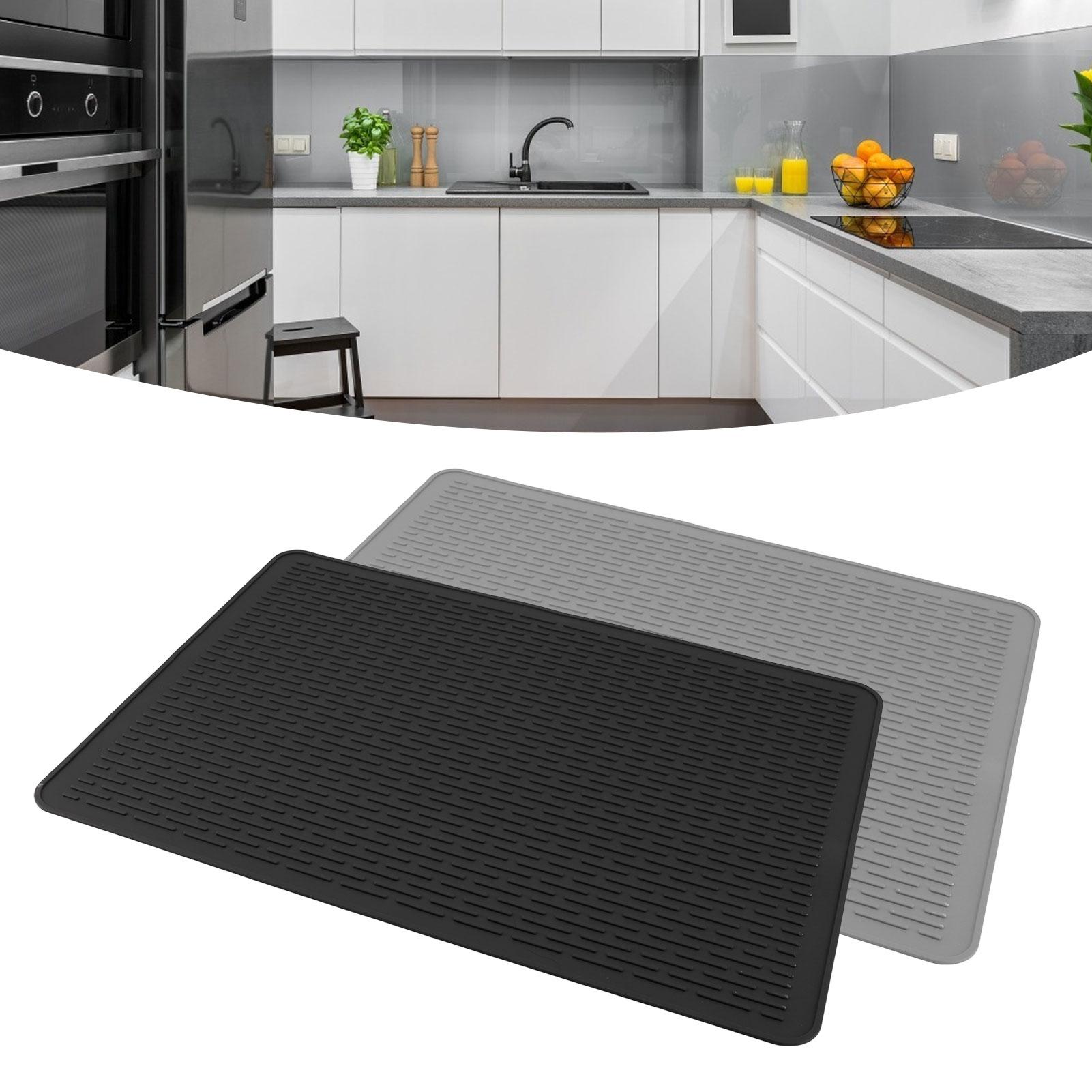 Коврик для сушки посуды Силиконовый нескользящий термостойкий коврик для мытья посуды — фото 12